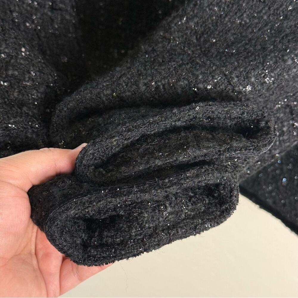 Jones New York Signature Black Shimmer Tweed Blazer Jacket 14 Bling Buttons - Picture 13 of 13